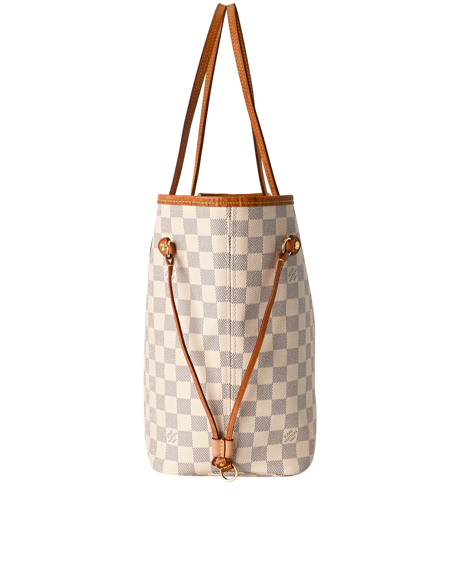 Neverfull MM, &pound;895, Handbags, White, Canvas, Side view